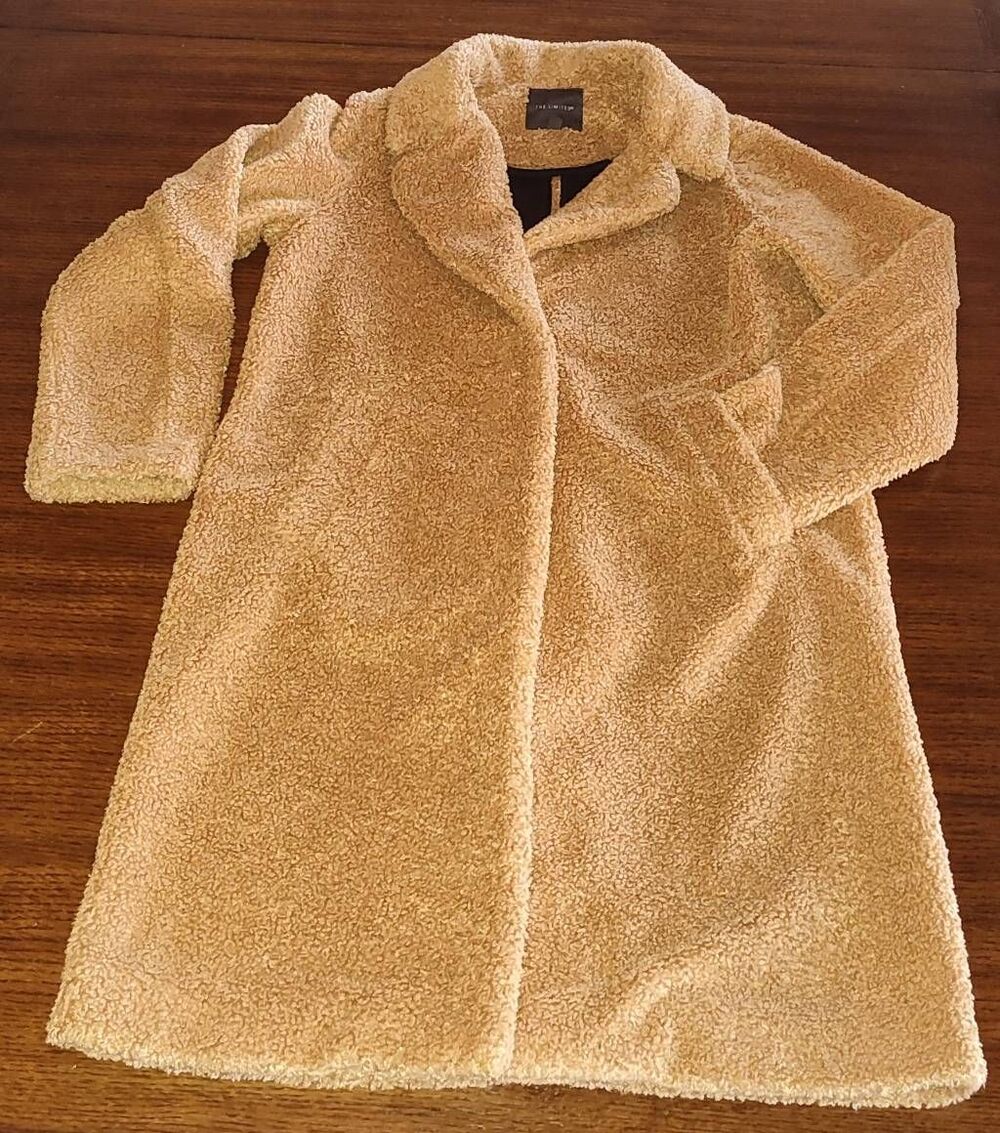 Women's Long Teddy Coat long length Women's Size Small The Limited